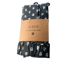 J.Crew Men’s Cotton Poplin Boxer Shorts – Skull Print, Size Medium (32-34), NWT